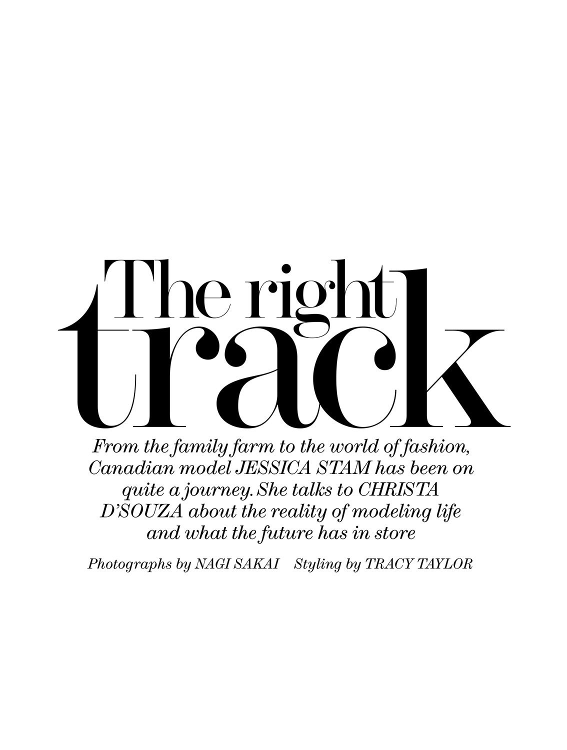 The Right Track Fashion Feature