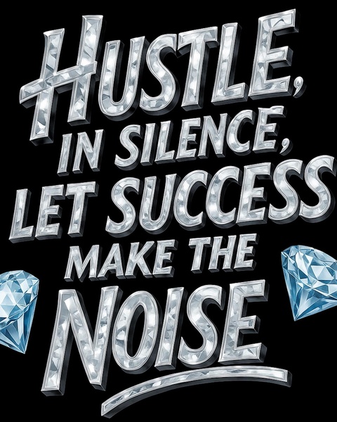 Hustle In Silence Motivational Quote