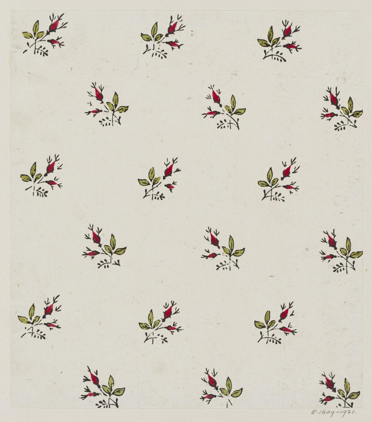 Repeated Rosehip Textile Pattern