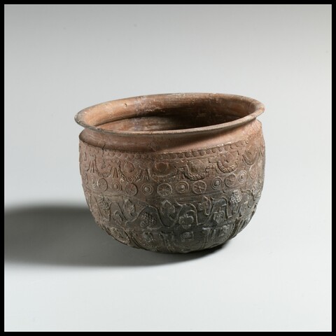 Ancient Decorated Pottery Bowl