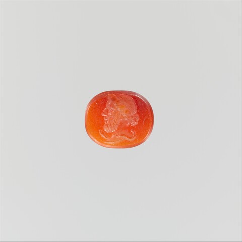 Carved Oval Carnelian Gem