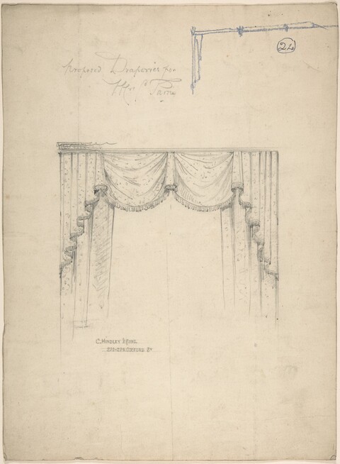Pencil Sketch of Window Draperies