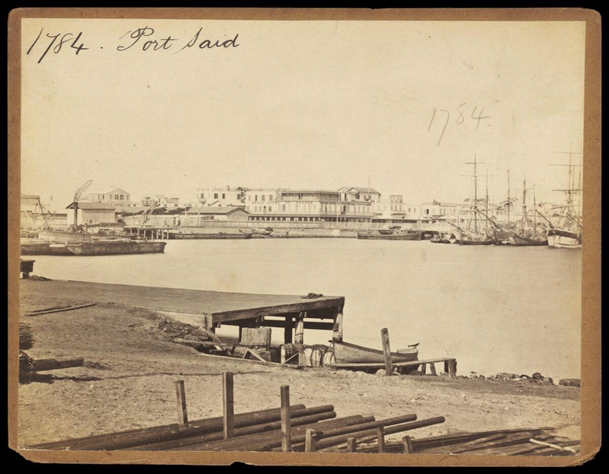 Vintage Port Said Harbor View