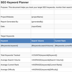 SEO Keyword Planner