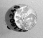 Close-up of Numbered Glass Sphere