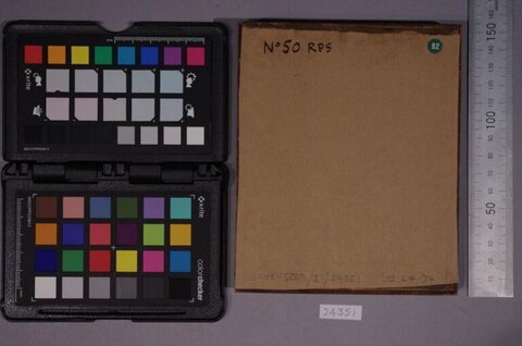 Old Labeled Document and Color Checker