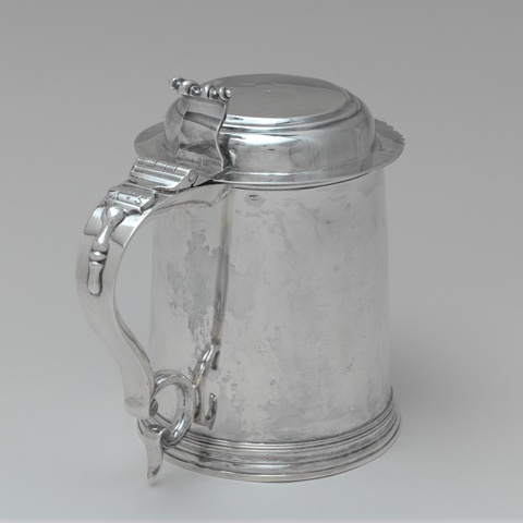 Antique Silver Lidded Tankard