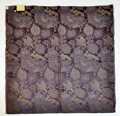 Purple Animal Pattern Brocade Fabric