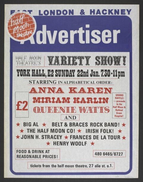 Half Moon Theatre Variety Show Poster