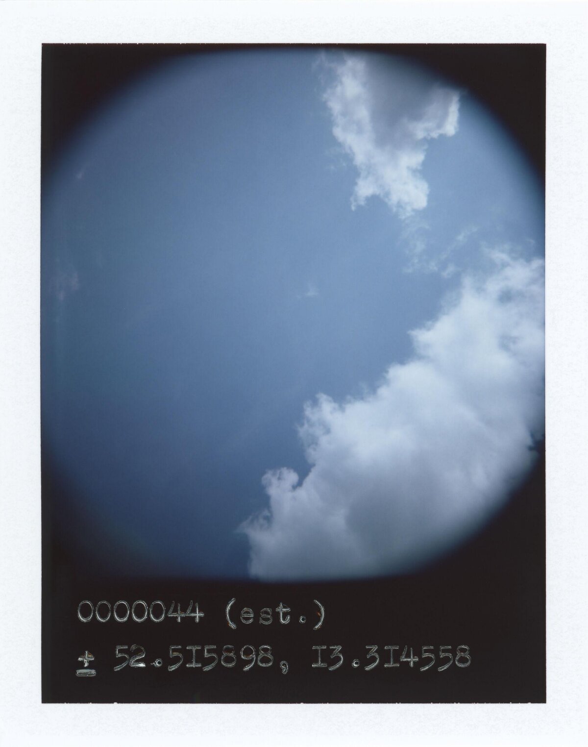 Circular Framed Sky with Clouds