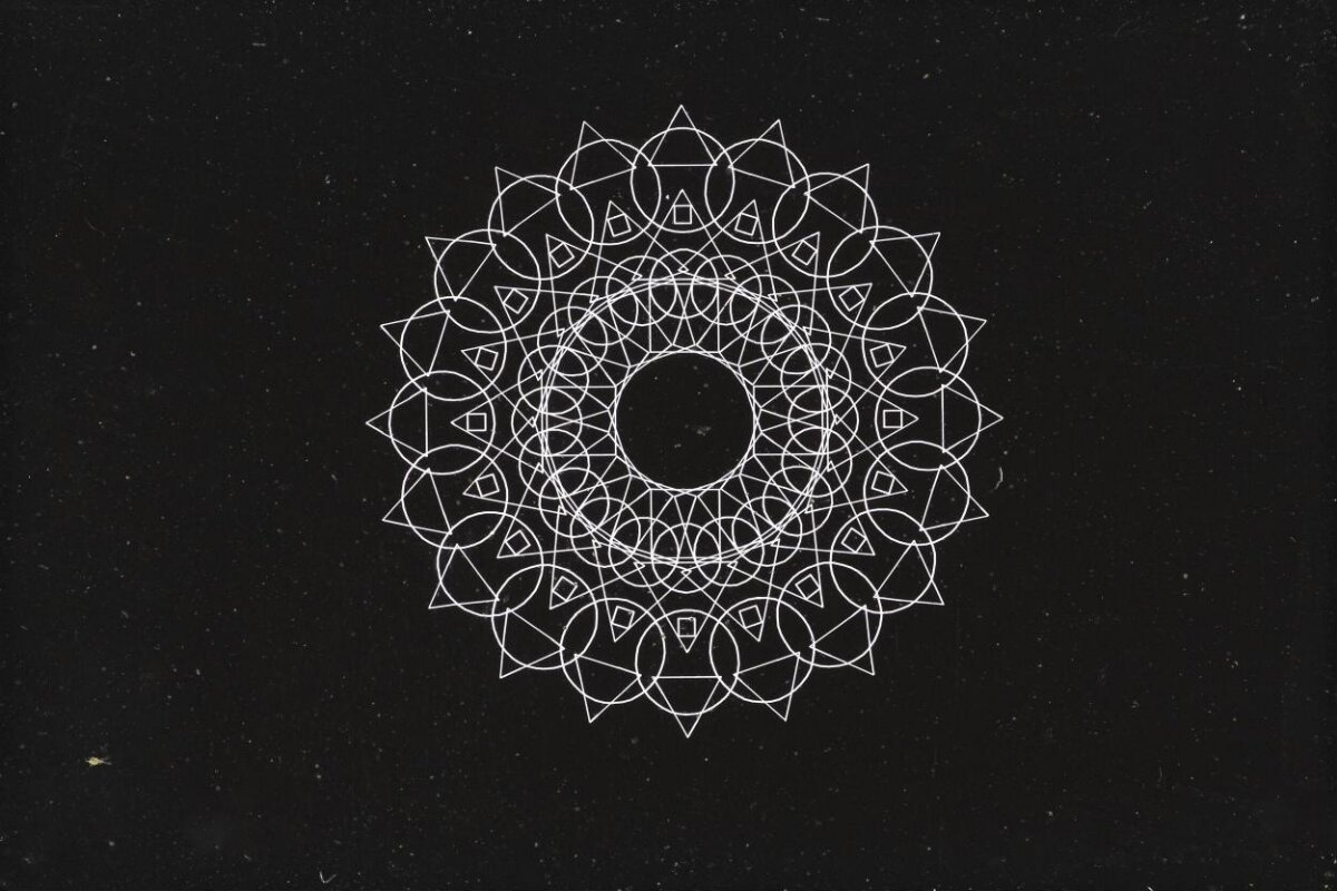White Circular Geometric Mandala Pattern