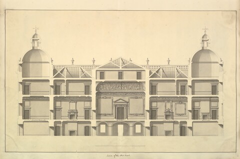 West Front Architectural Section Drawing