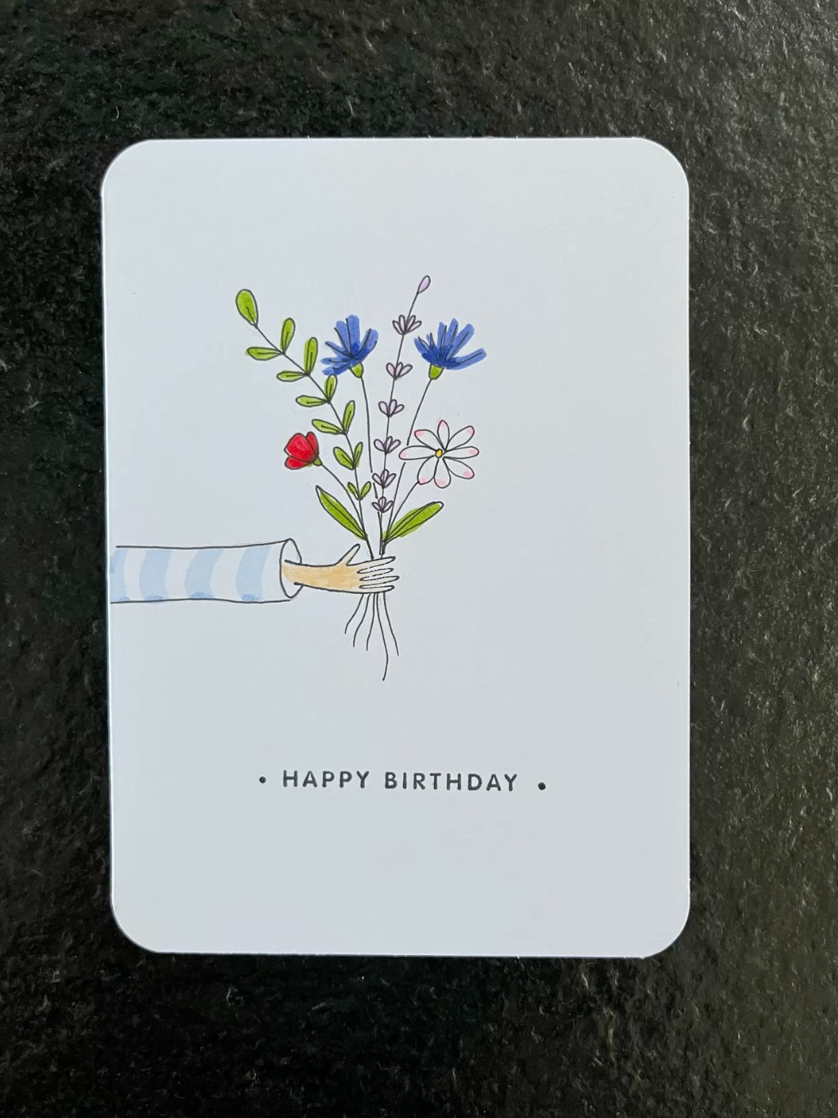 Hand Drawn Happy Birthday Card