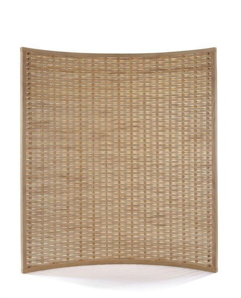 Curved Woven Rattan Room Divider