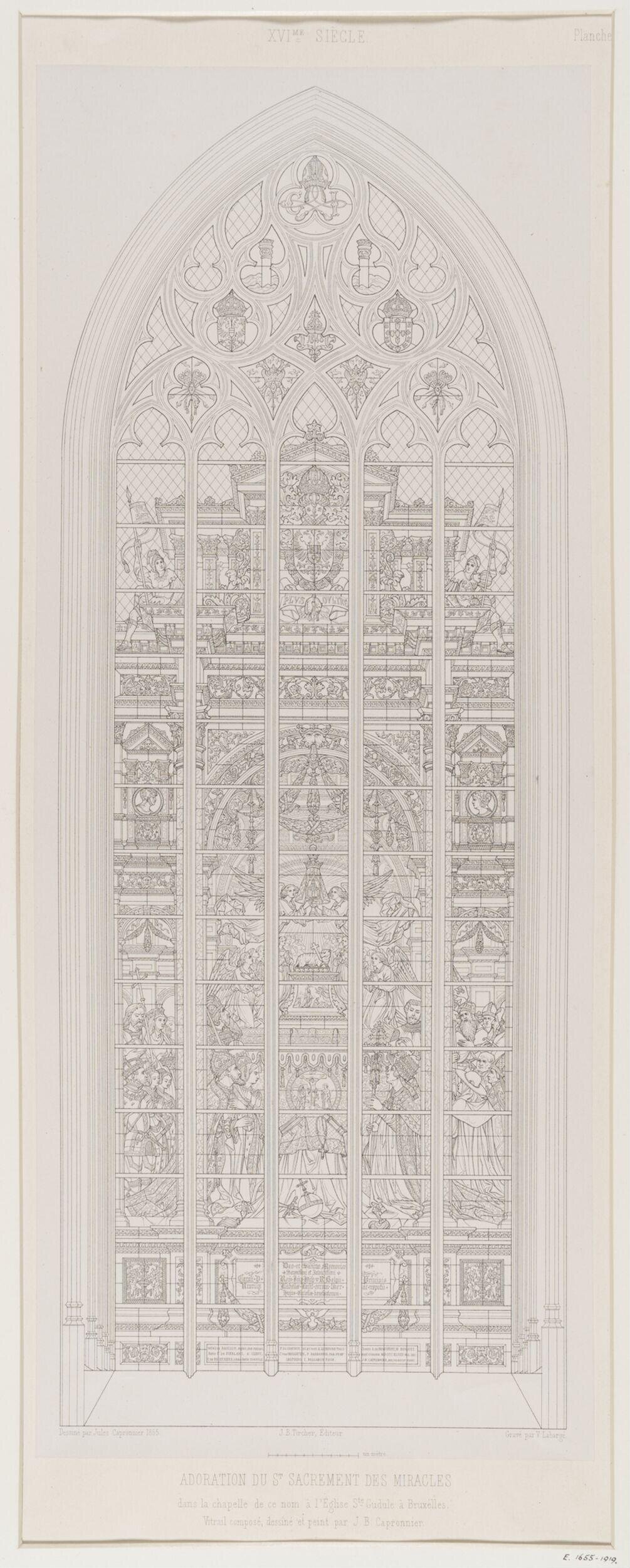 Gothic Stained Glass Window Line Drawing