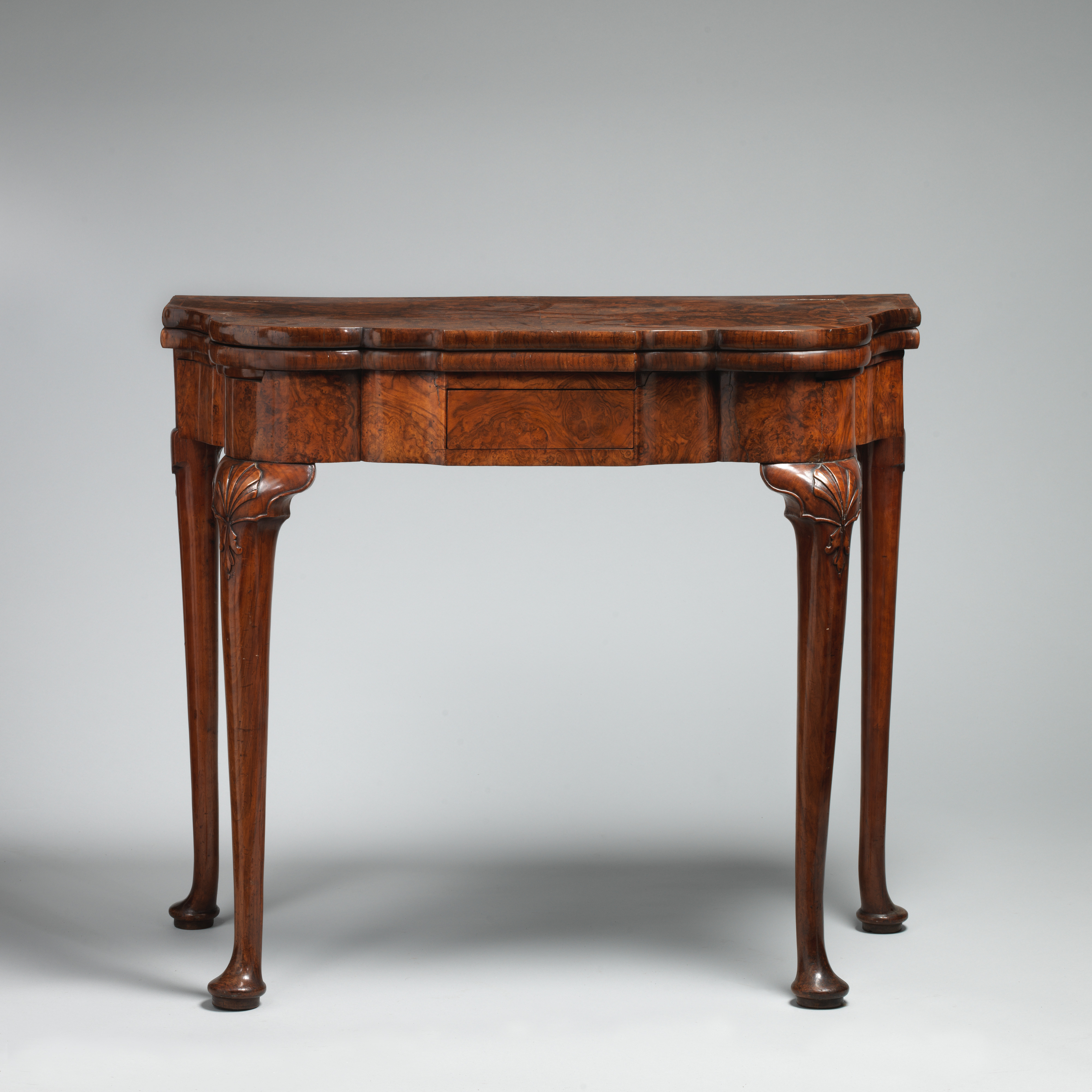 Antique Carved Walnut Game Table