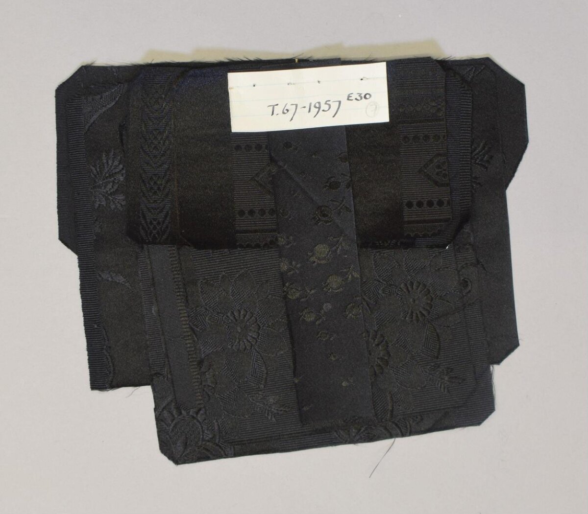 Museum Cataloged Black Fabric Samples