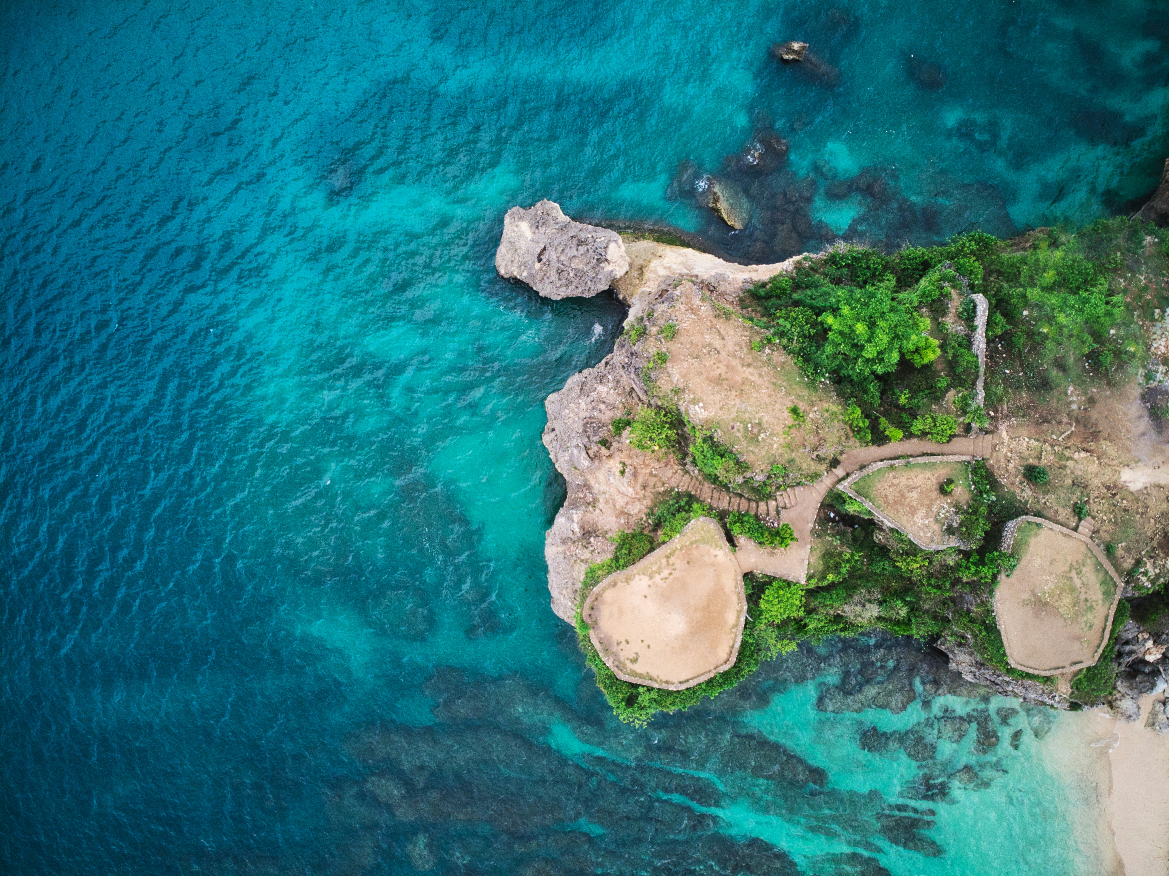Aerial View of Coastal Cliff