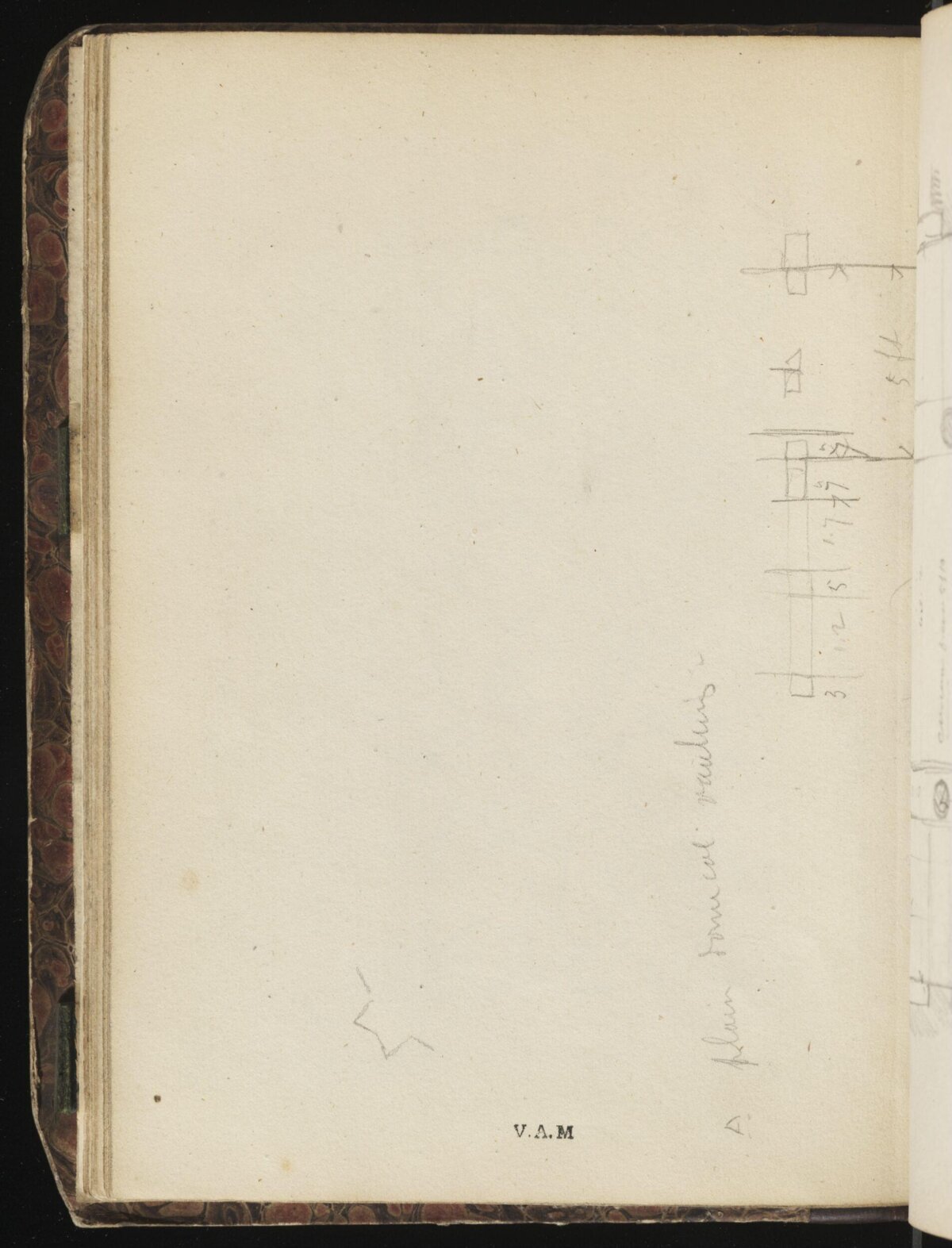 Blank Page of Old Sketch Notebook