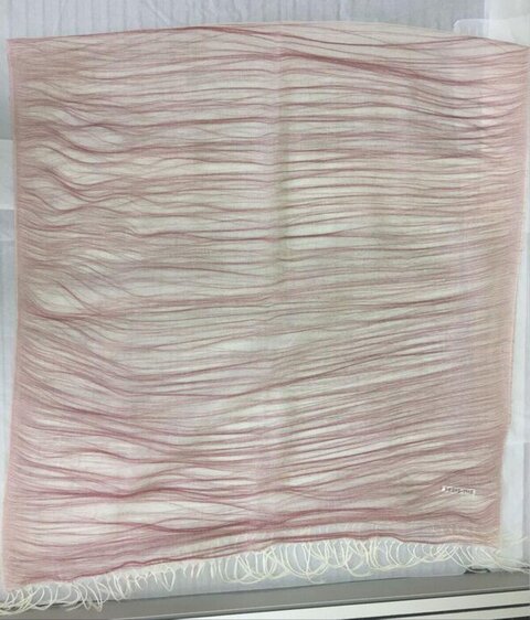 Pink Wavy Striped Scarf