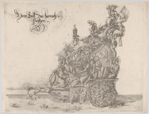 Ornate Triumphal Car Etching