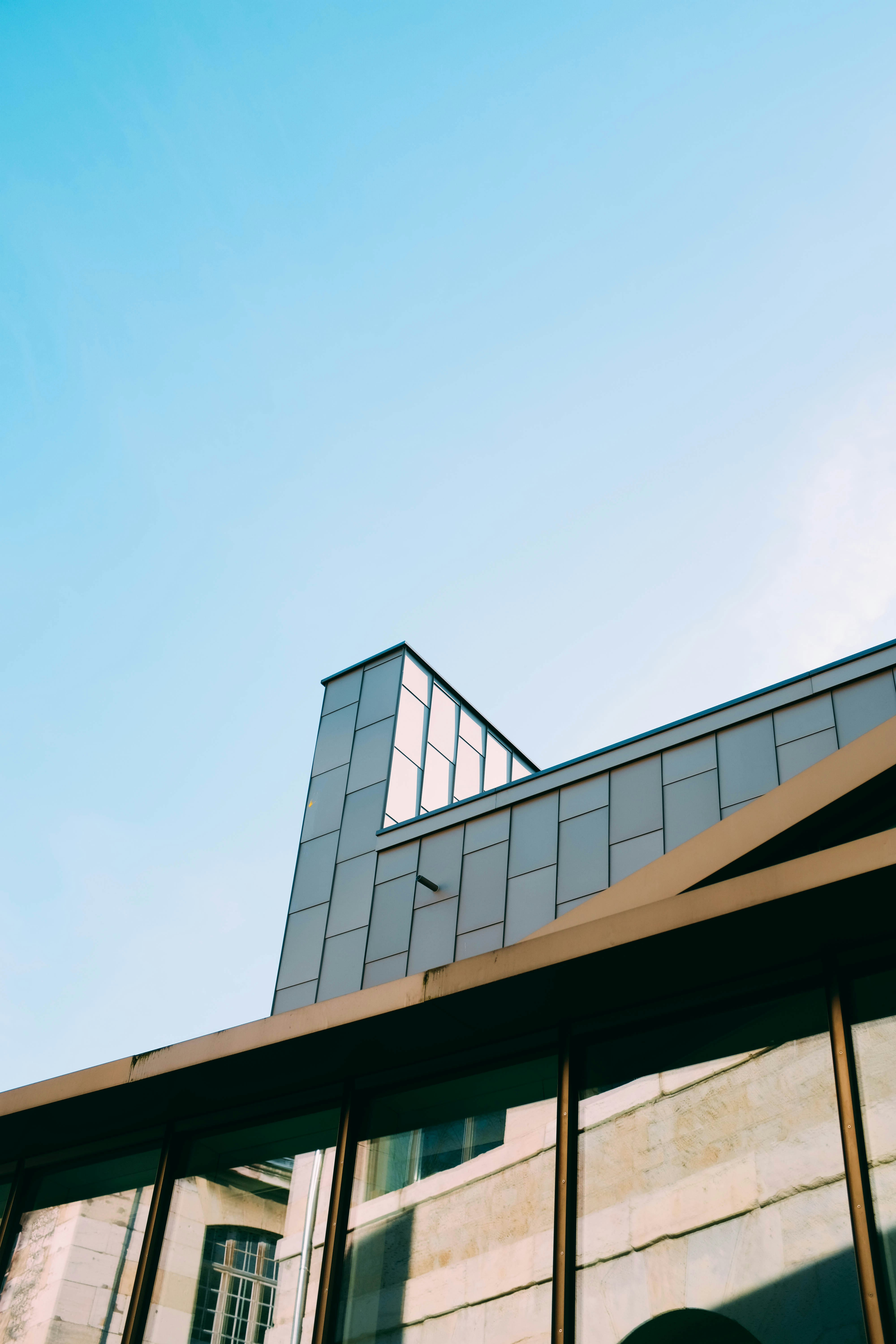 Modern Building Under Clear Blue Sky