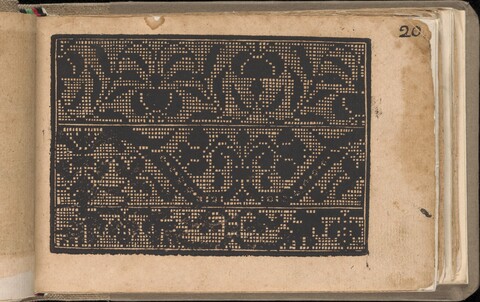 Vintage Printed Folk Pattern on Album Page