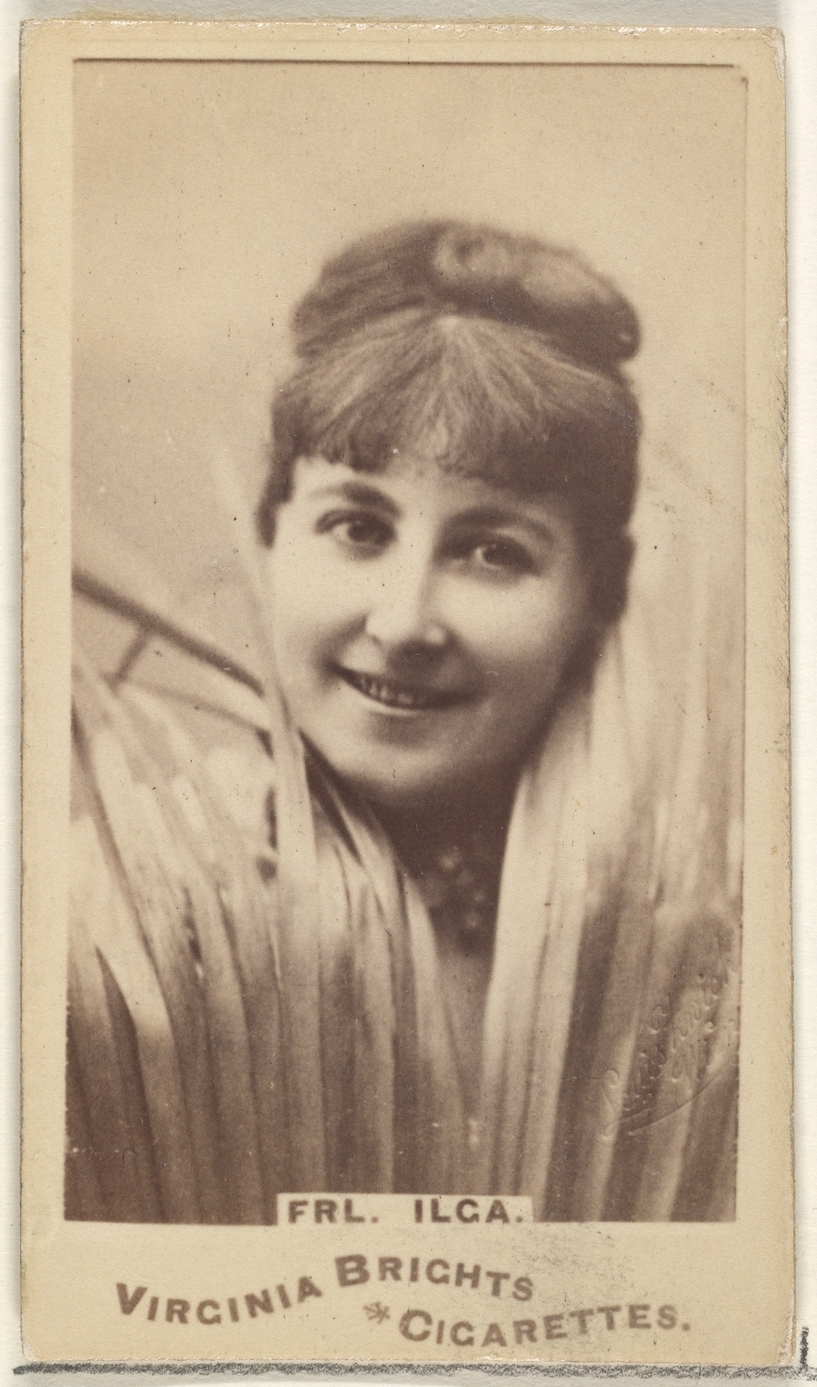 Vintage Cigarette Card Portrait of Frl. Ilca