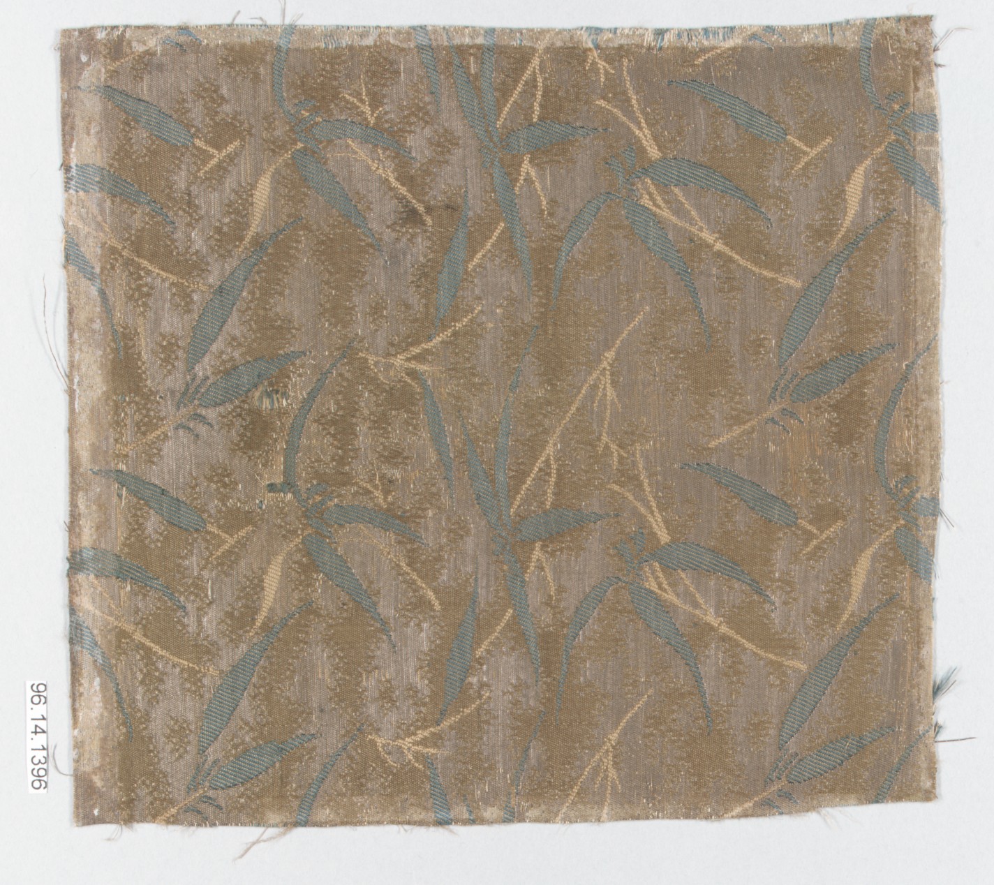Bamboo Pattern Woven Textile Fragment