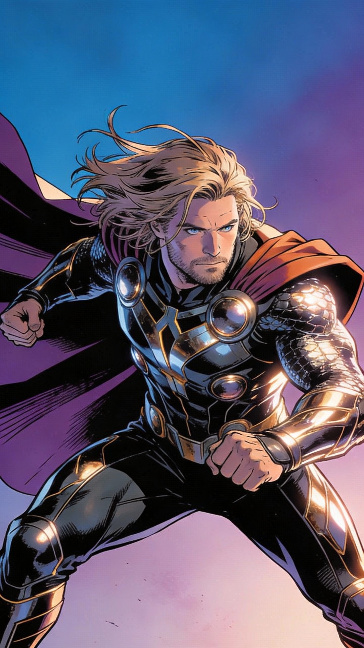 Comic Book Thor in Battle Stance