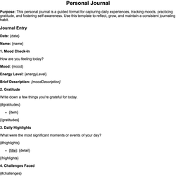 Personal Journal