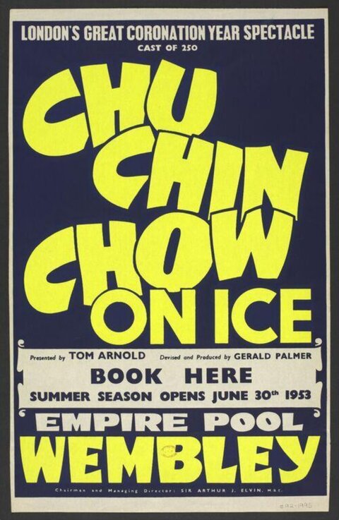1953 Chu Chin Chow On Ice Show Poster