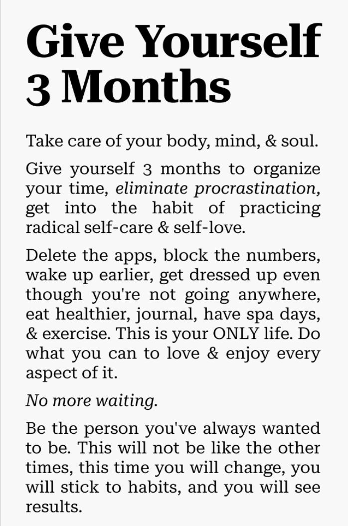 Give Yourself 3 Months Motivational Quote