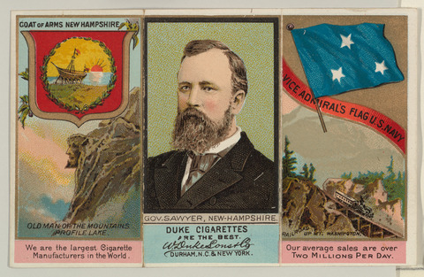 Vintage New Hampshire Governor Cigarette Card