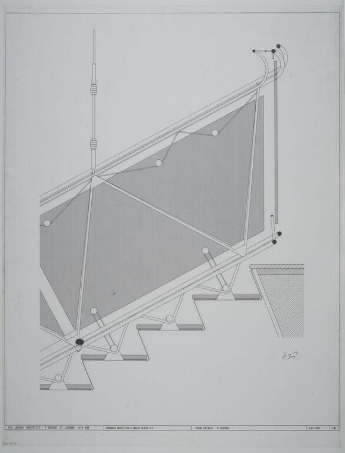 Architectural Stair Detail Drawing