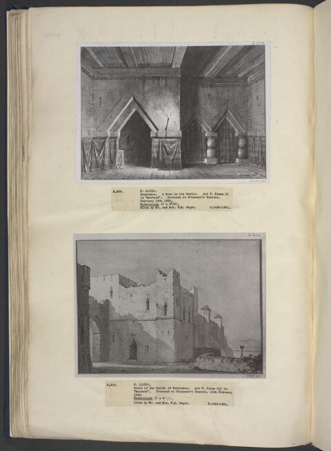 Two Macbeth Stage Set Design Sketches