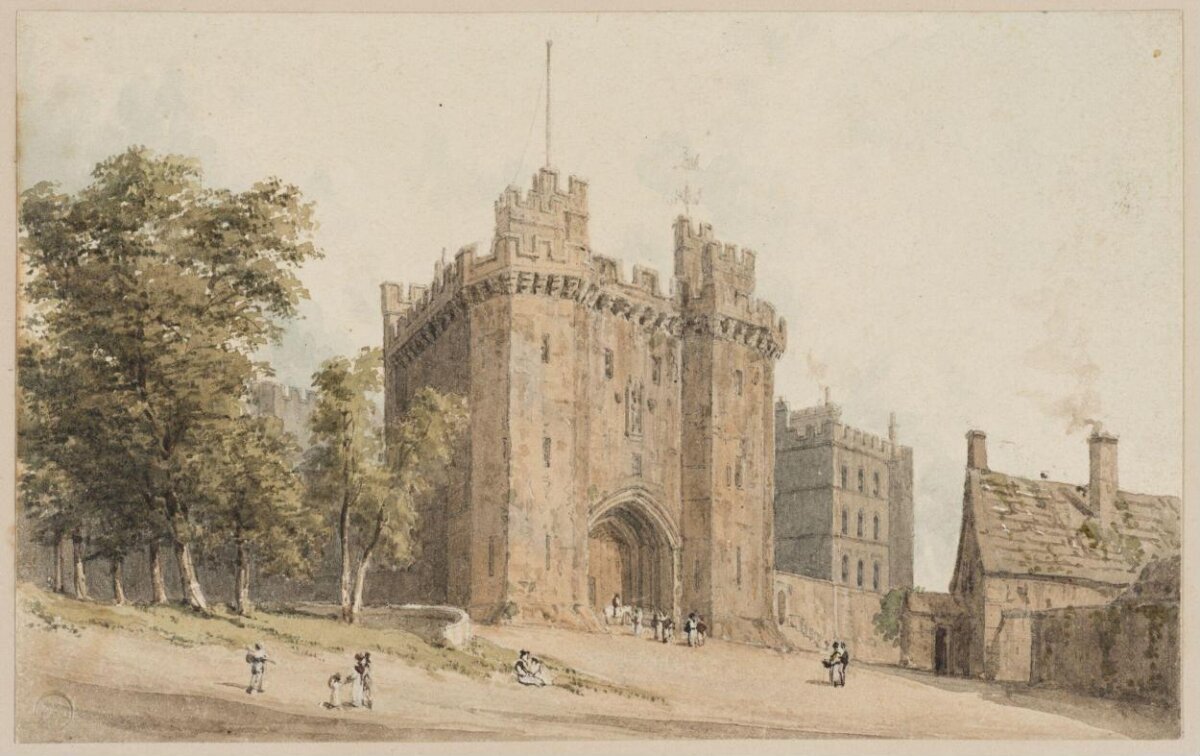 Watercolor of Castle Gatehouse