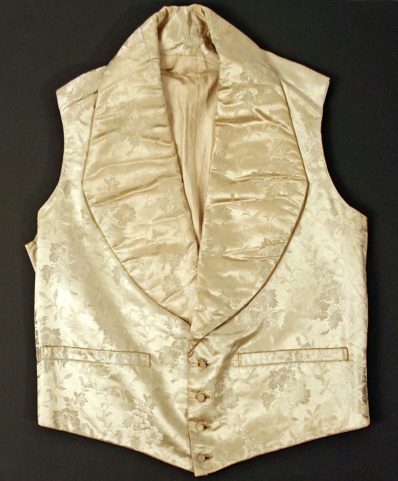 Cream Floral Silk Waistcoat