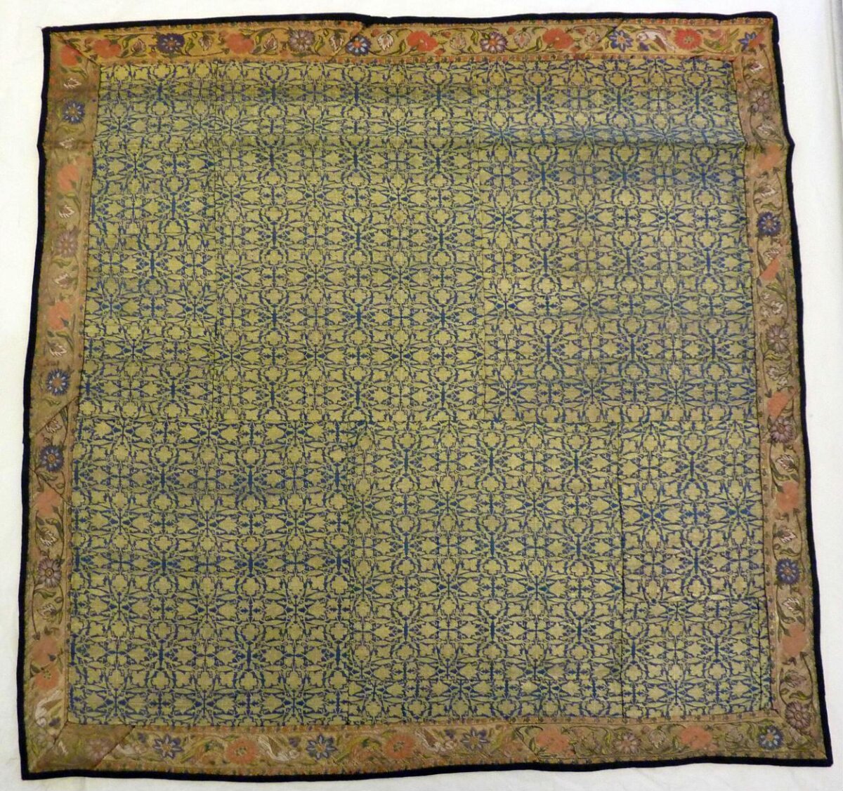 Antique Patterned Square Woven Textile