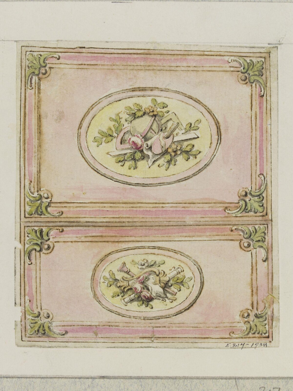 Two Decorative Panel Design Sketches