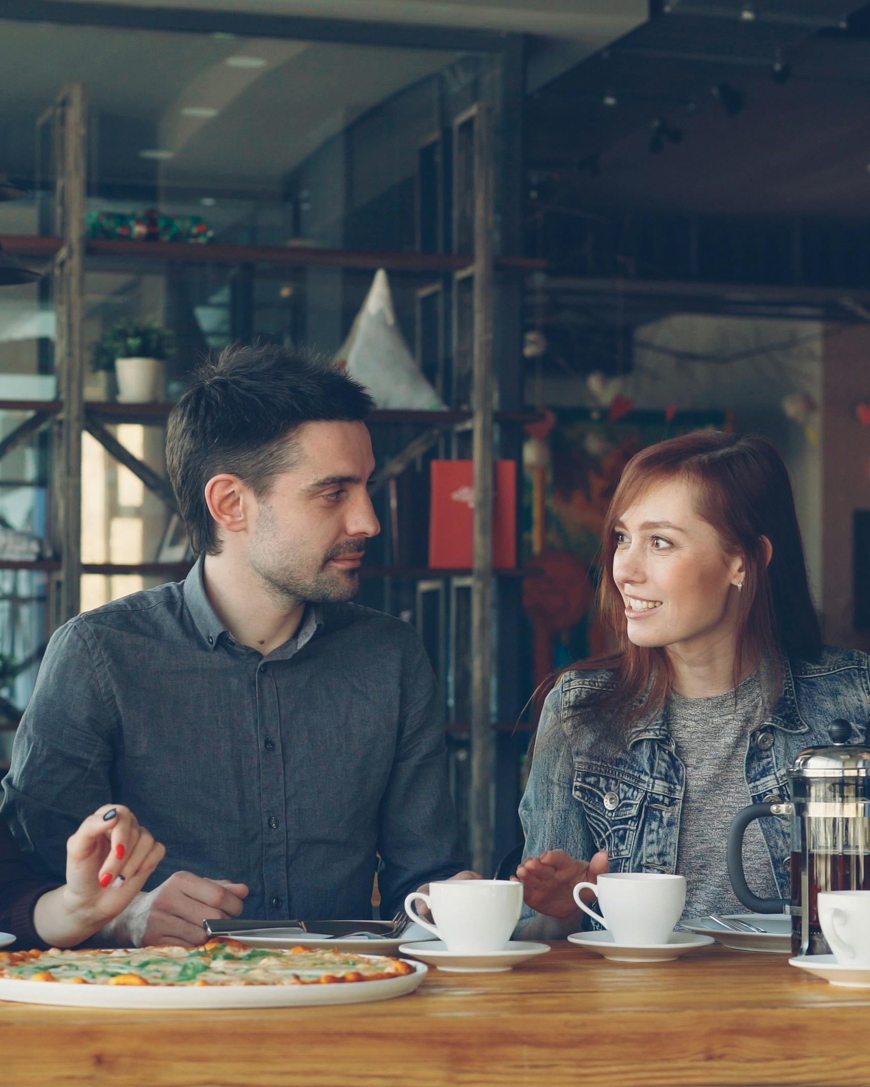 Couple on a Date at a Cafe