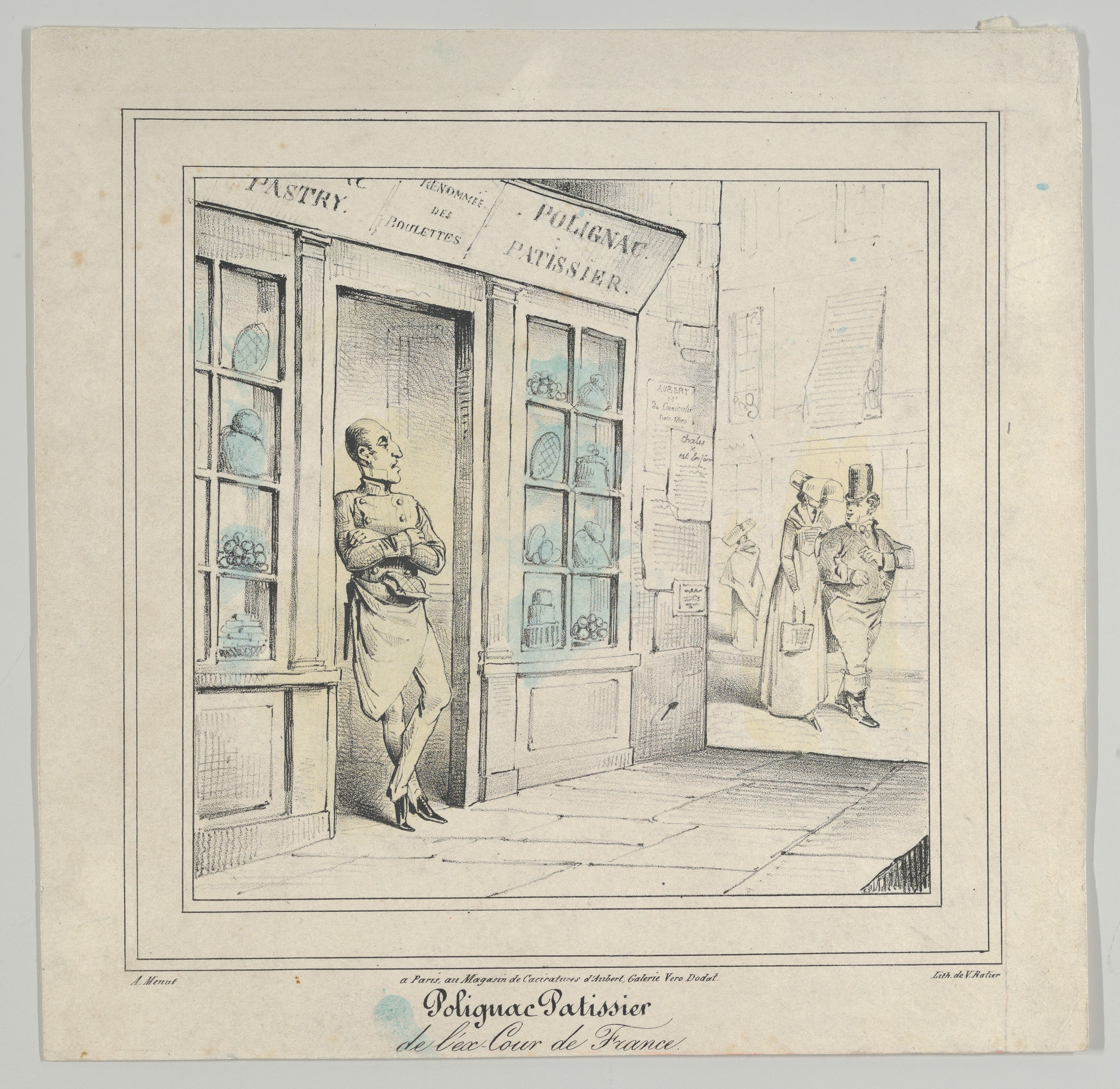 Polignac Patissier Vintage Lithograph