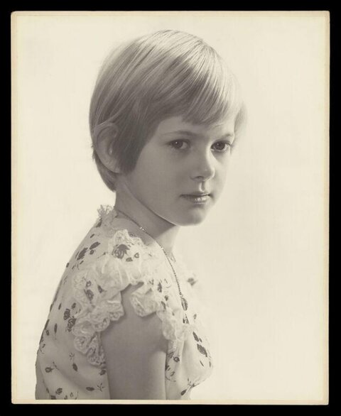 Vintage Studio Portrait of Young Girl
