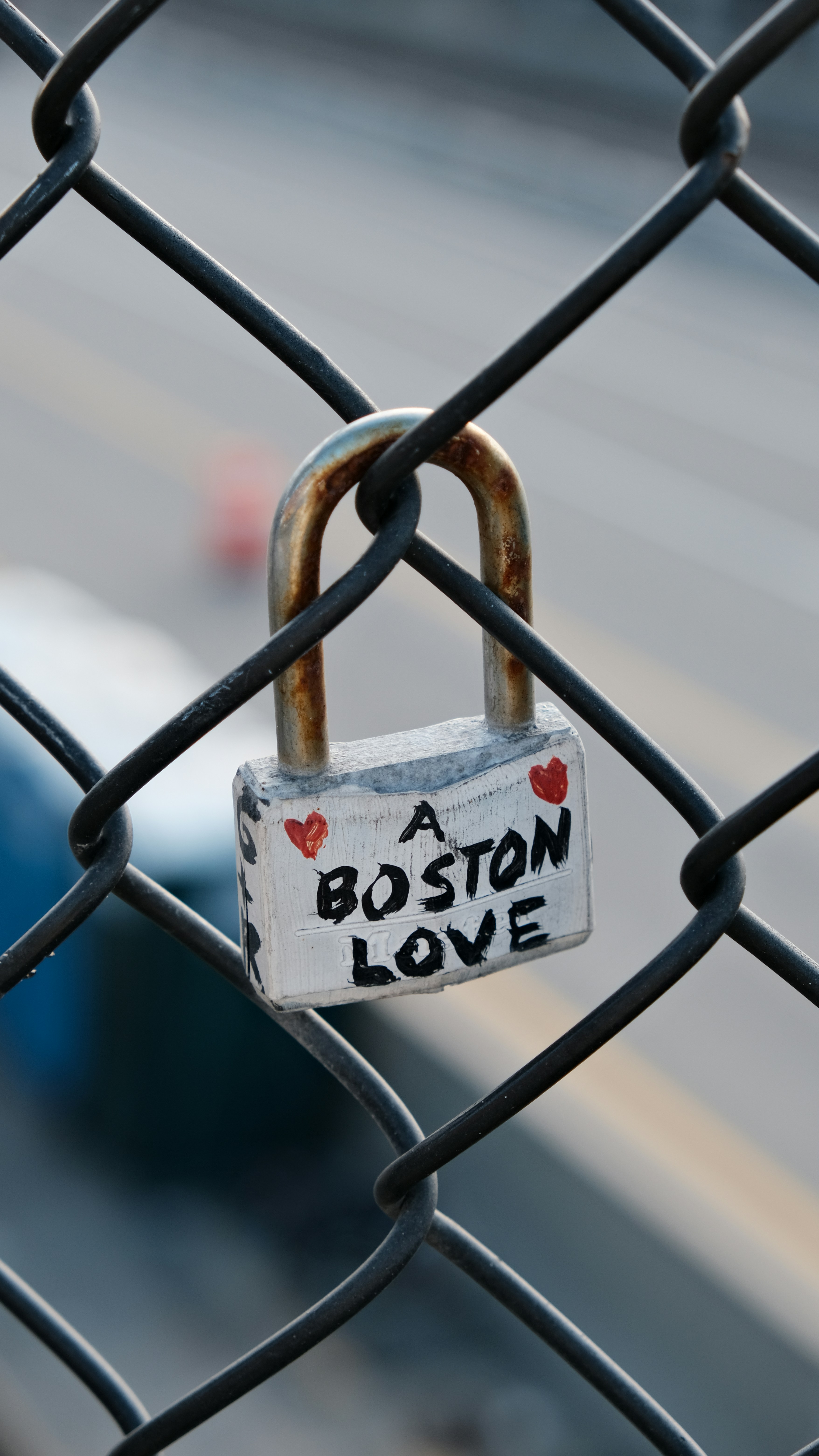 A Boston Love Lock on Fence