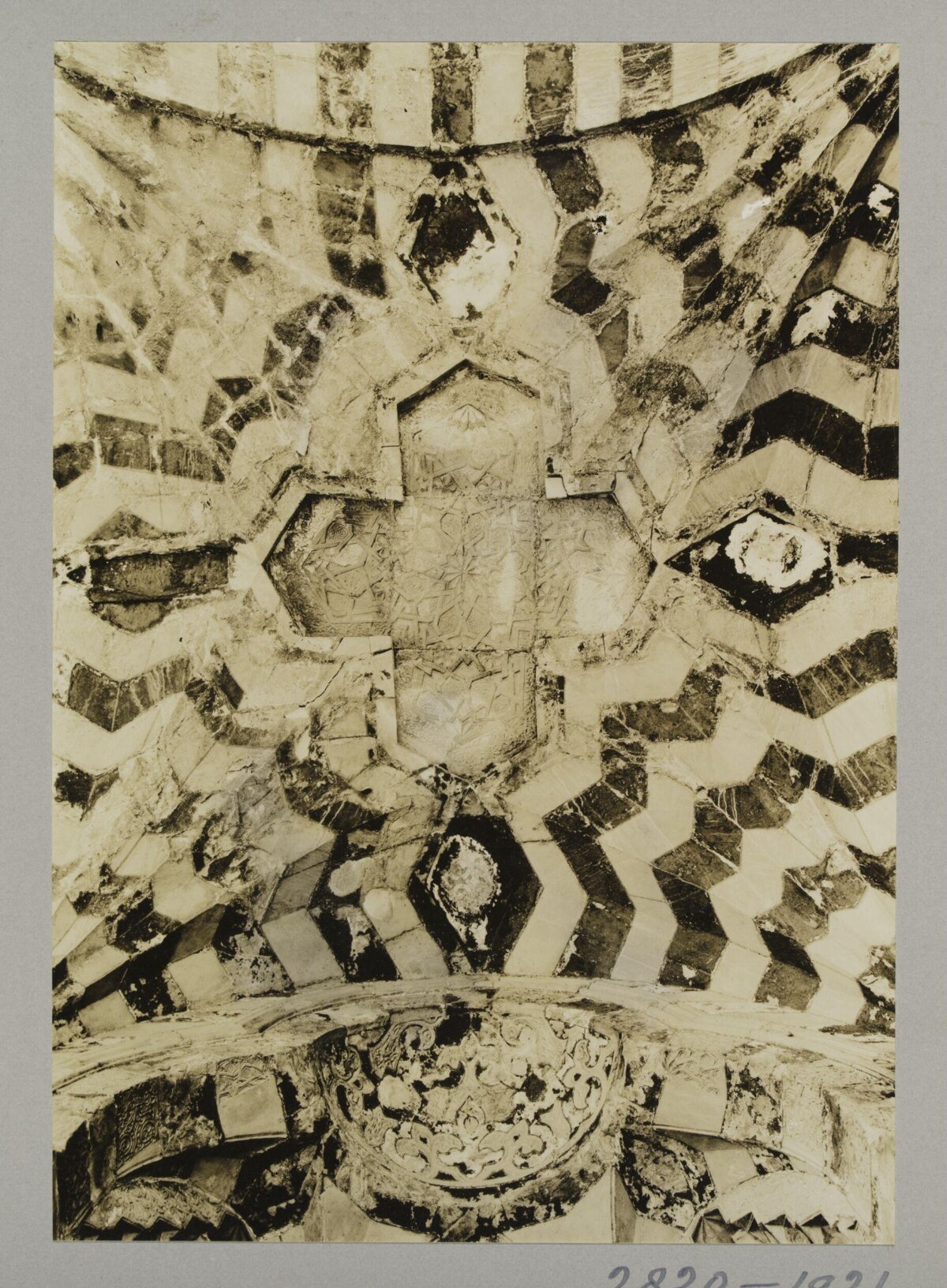 Vintage View of Decorated Stone Vault