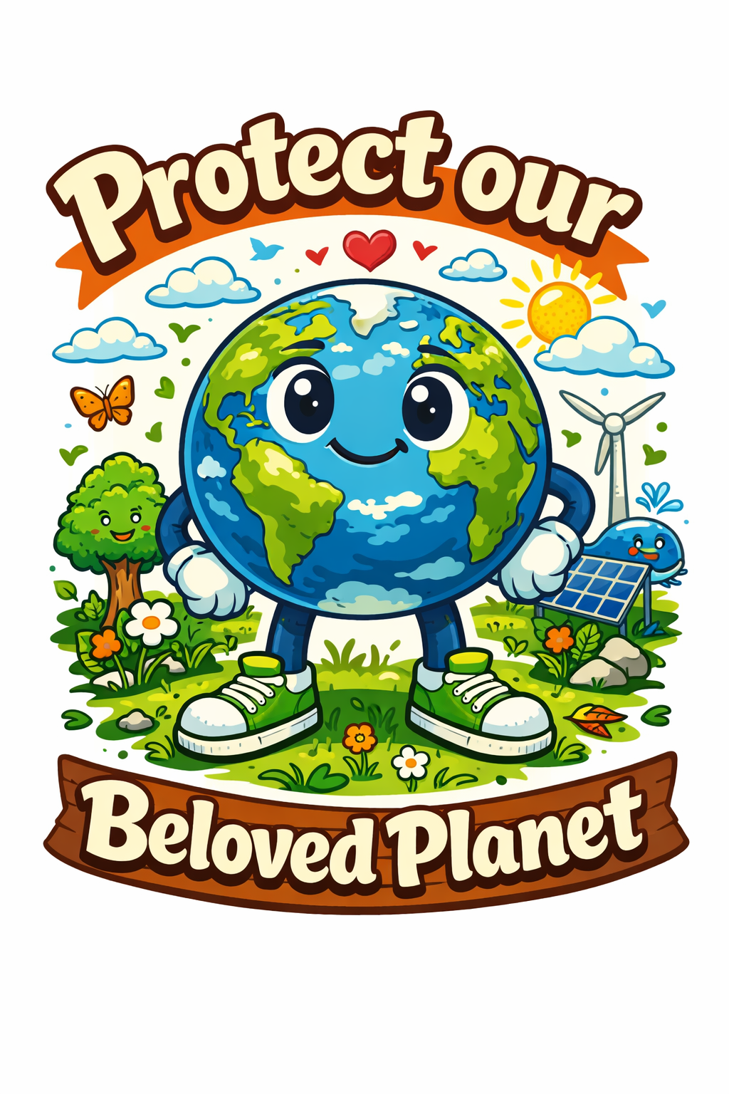 Protect Our Beloved Planet Illustration