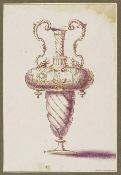 Ink Sketch of Ornamental Vase