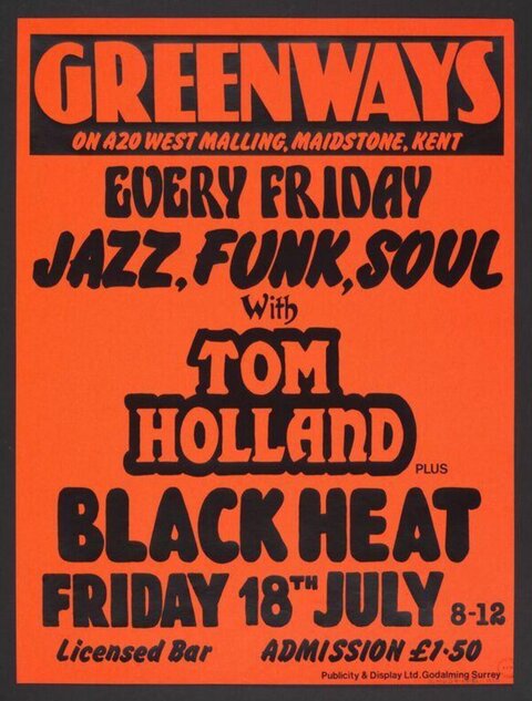 Greenways Jazz Funk Soul Gig Poster