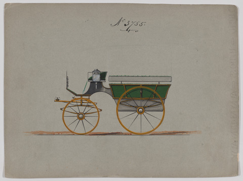 Vintage Horse Carriage Design Sketch