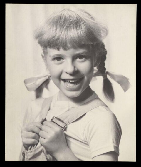 Smiling Young Girl Vintage Portrait